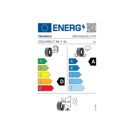 Nowa Opona letnia 225/45R17 Triangle EffeXsport