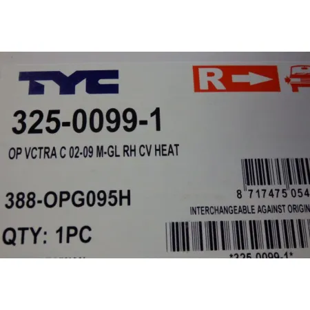 Szkło lusterka - wkład Opel Vectra C  - Prawe