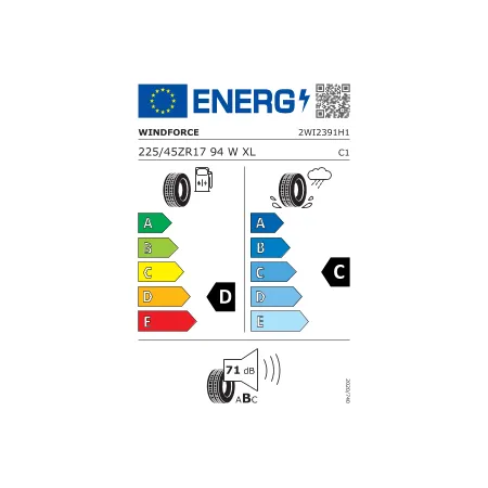 Nowa Opona letnia 225/45R17 Opony Windforce Catchfors  - Lato dot.24